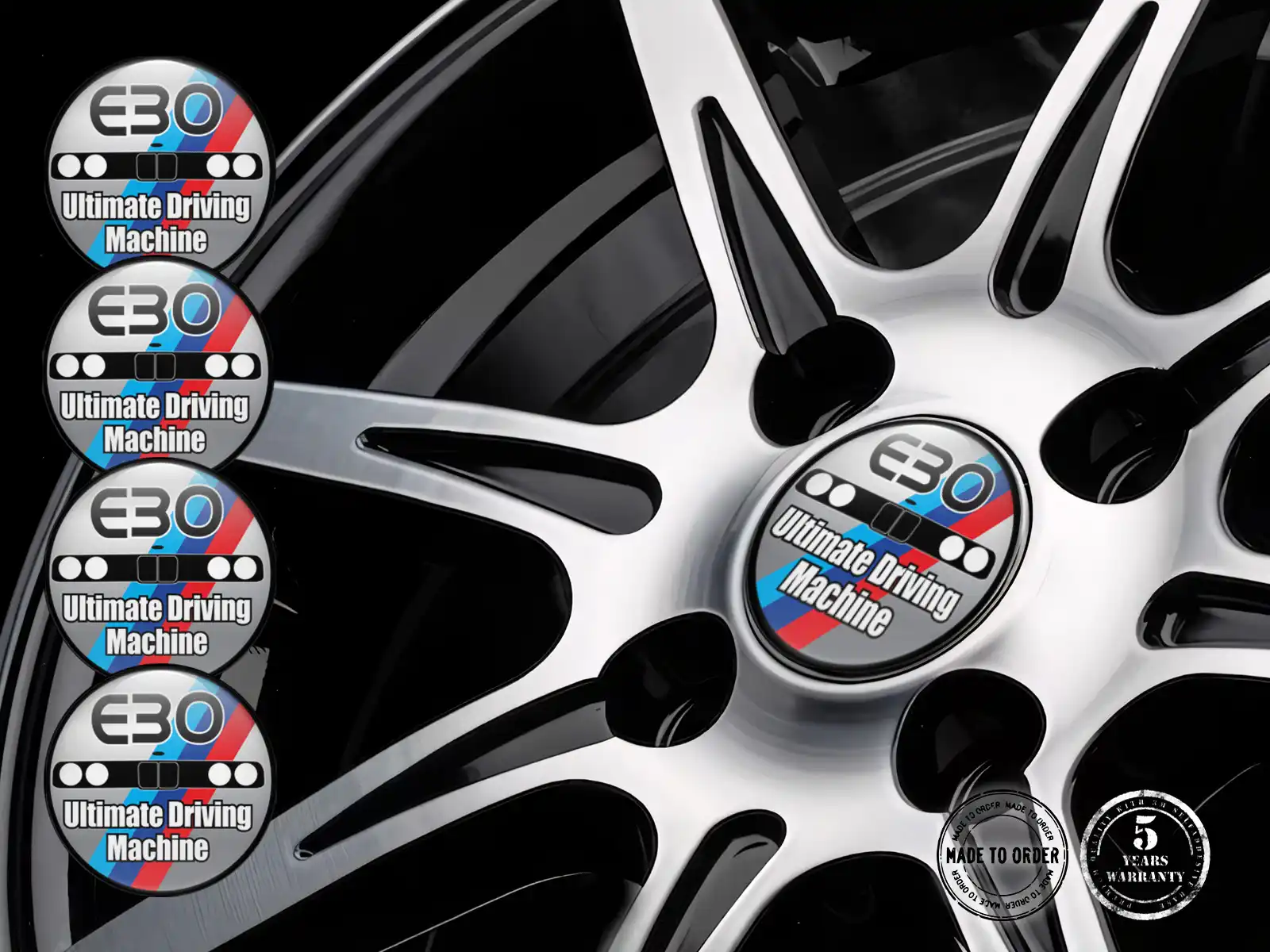 BMW Logo Calcomanía Rueda Impulso Stellar Rendimiento